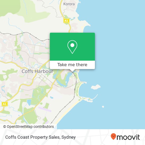 Coffs Coast Property Sales map