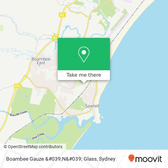 Boambee Gauze &#039;N&#039; Glass map