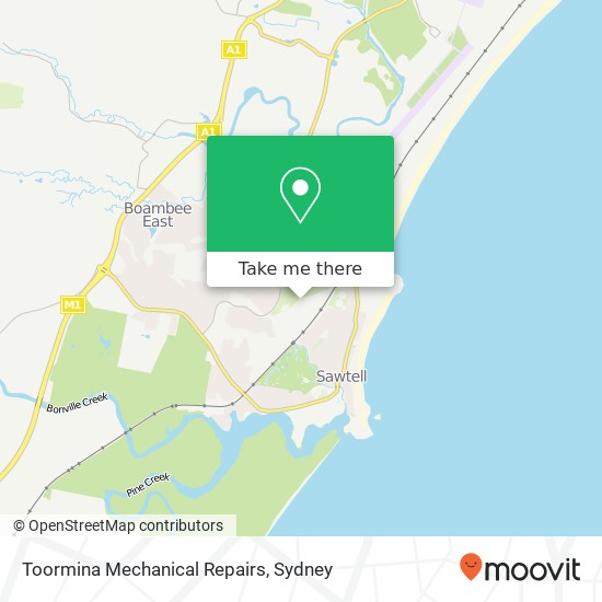Toormina Mechanical Repairs map