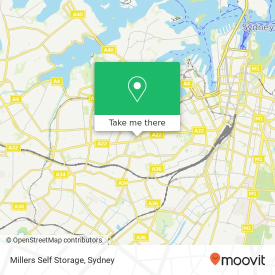 Millers Self Storage map