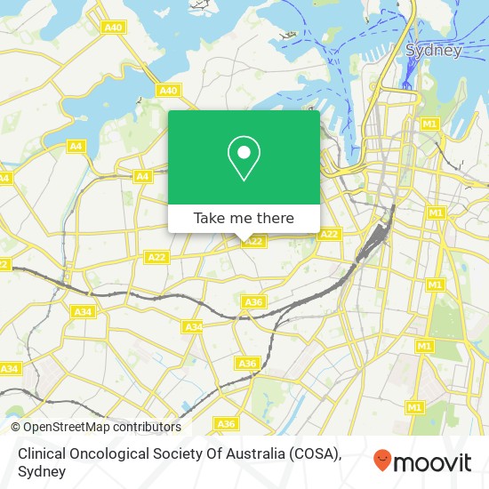 Clinical Oncological Society Of Australia (COSA) map