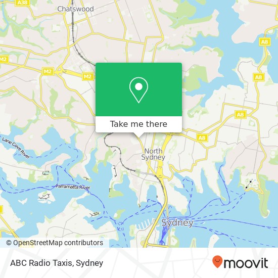 ABC Radio Taxis map