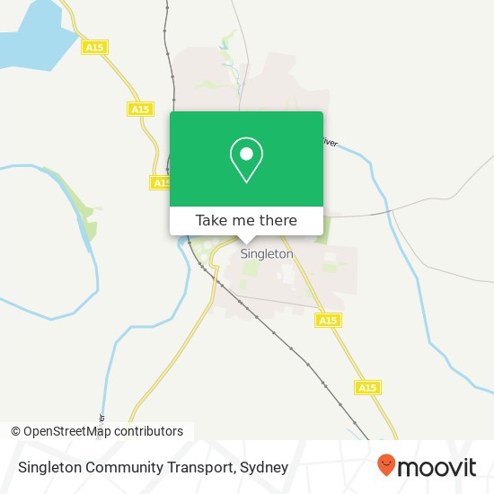 Mapa Singleton Community Transport