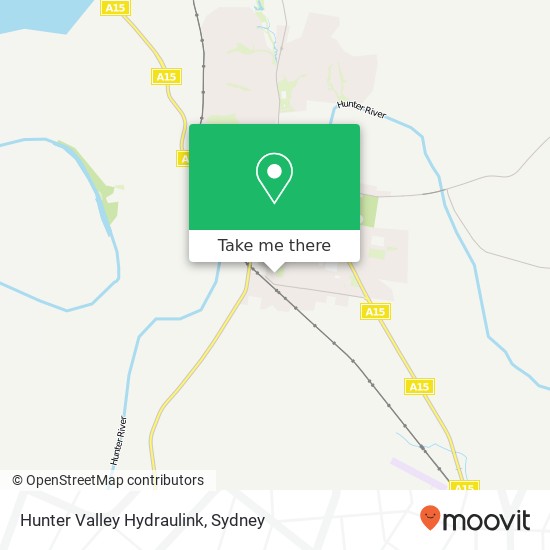 Mapa Hunter Valley Hydraulink