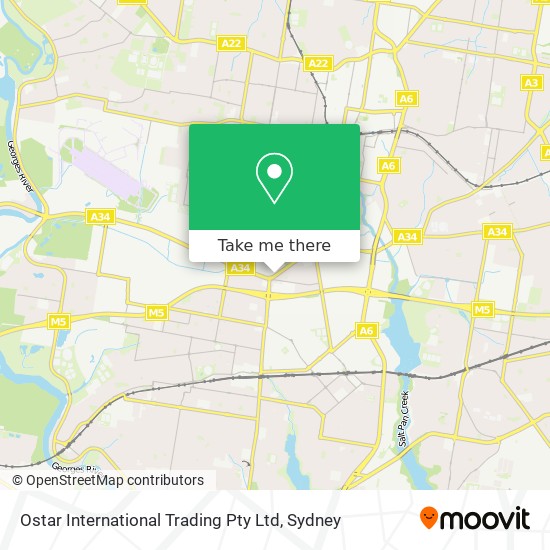 Ostar International Trading Pty Ltd map