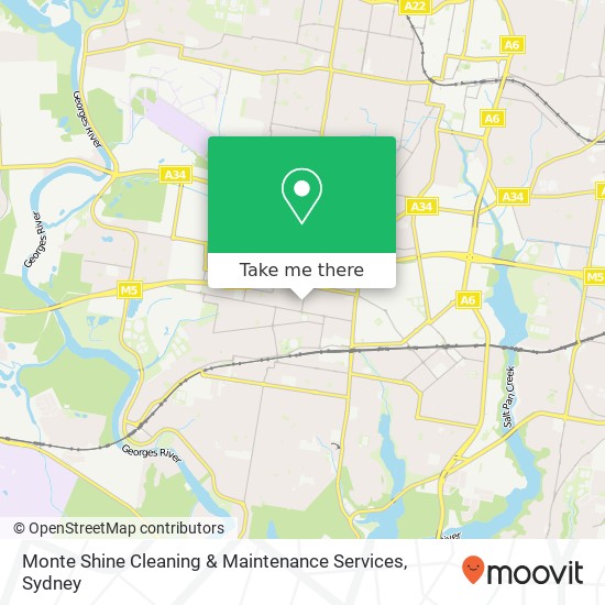 Mapa Monte Shine Cleaning & Maintenance Services