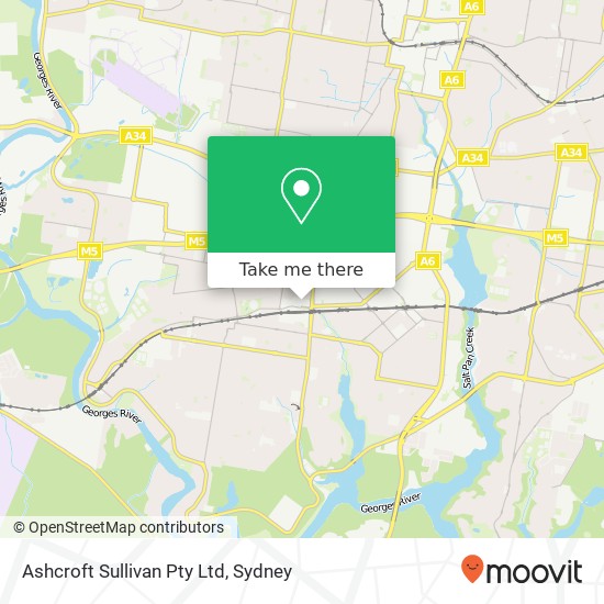 Ashcroft Sullivan Pty Ltd map
