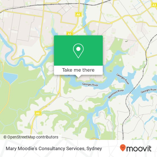 Mary Moodie's Consultancy Services map