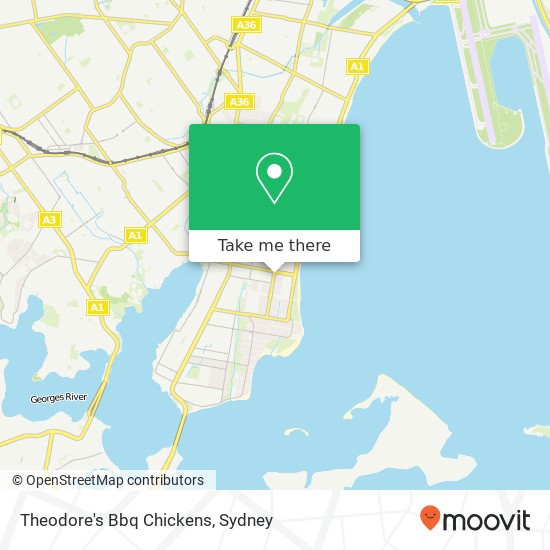 Mapa Theodore's Bbq Chickens