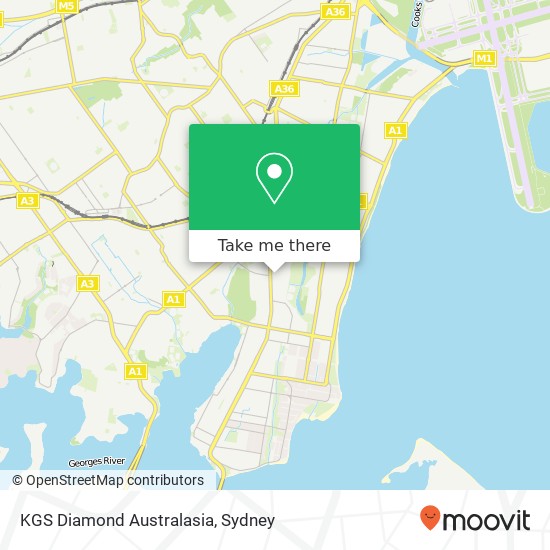 Mapa KGS Diamond Australasia
