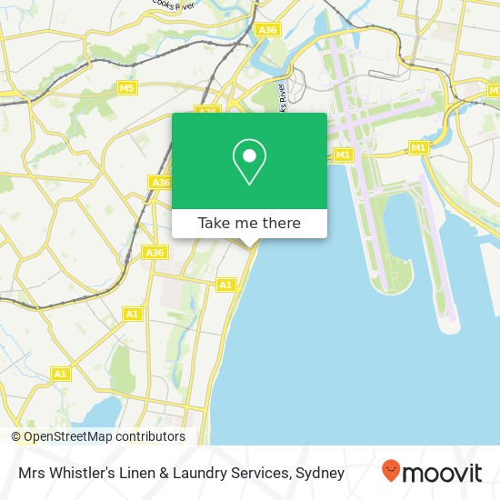 Mapa Mrs Whistler's Linen & Laundry Services