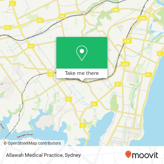 Allawah Medical Practice map