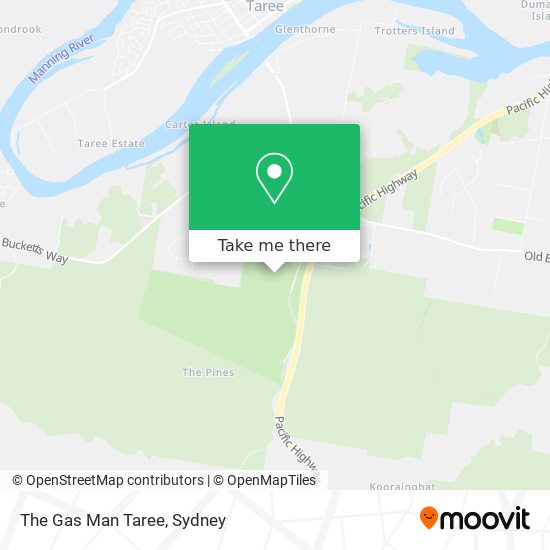 The Gas Man Taree map