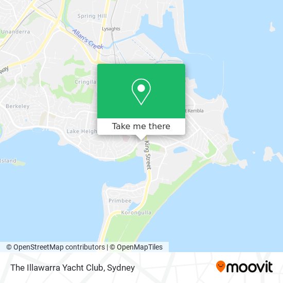 Mapa The Illawarra Yacht Club