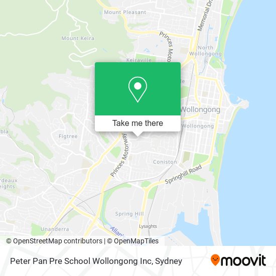 Mapa Peter Pan Pre School Wollongong Inc