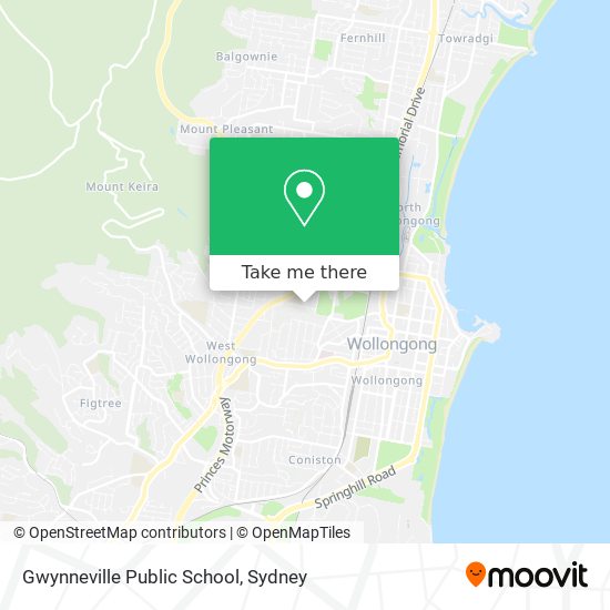 Mapa Gwynneville Public School