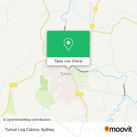 Tumut Log Cabins map