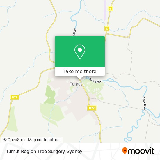 Mapa Tumut Region Tree Surgery