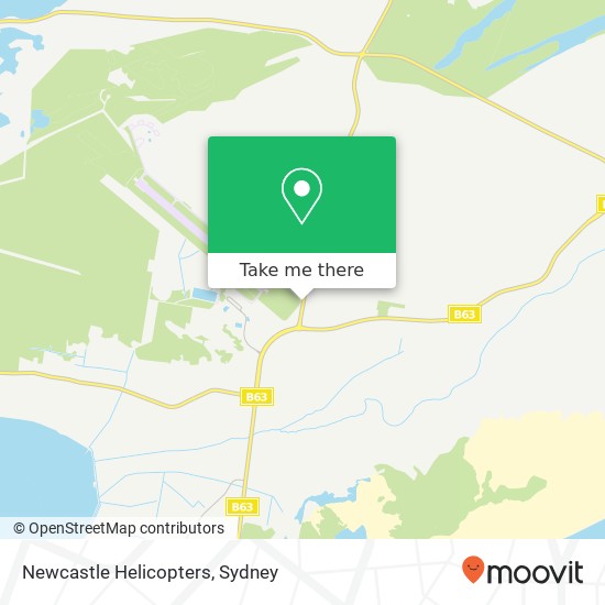 Newcastle Helicopters map