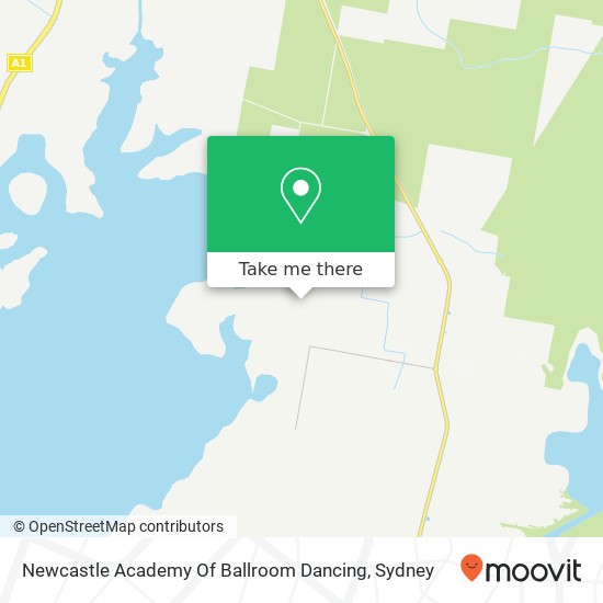 Mapa Newcastle Academy Of Ballroom Dancing