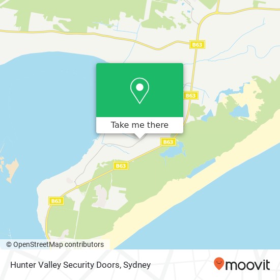 Mapa Hunter Valley Security Doors