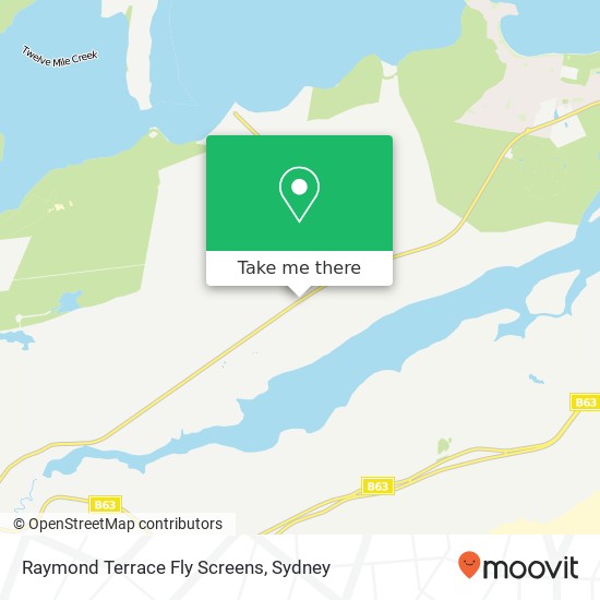 Mapa Raymond Terrace Fly Screens