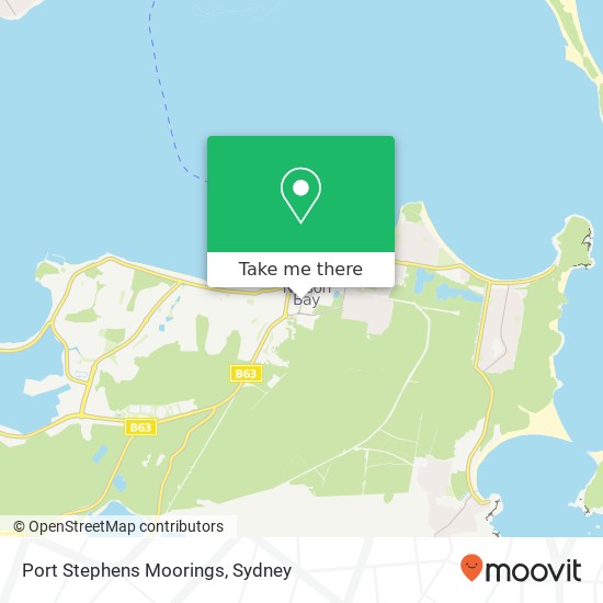 Mapa Port Stephens Moorings