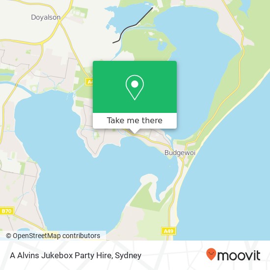 A Alvins Jukebox Party Hire map