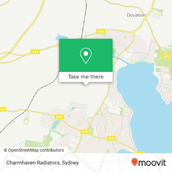 Mapa Charmhaven Radiators