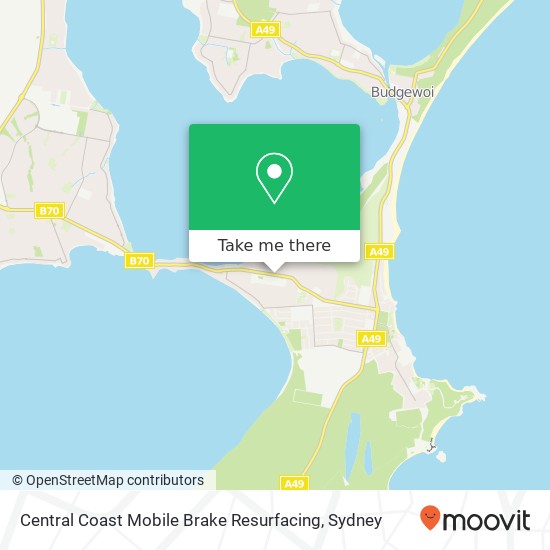 Mapa Central Coast Mobile Brake Resurfacing