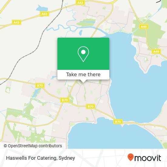 Haswells For Catering map