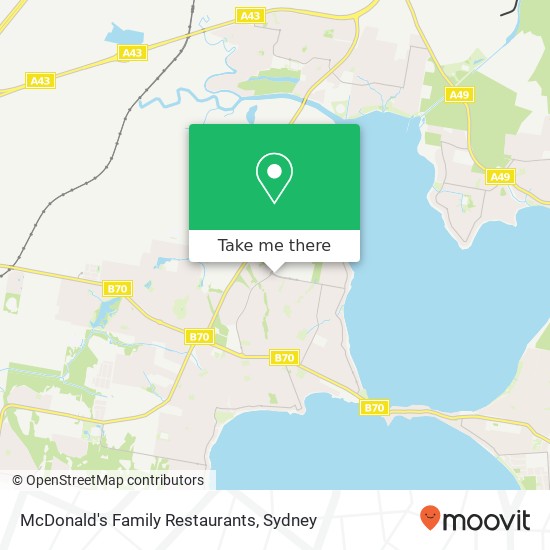 Mapa McDonald's Family Restaurants