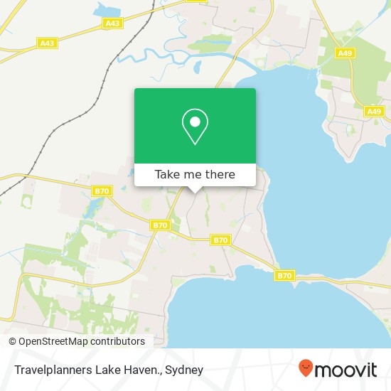 Travelplanners Lake Haven. map
