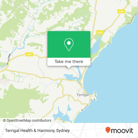 Terrigal Health & Harmony map