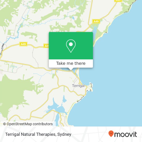 Terrigal Natural Therapies map