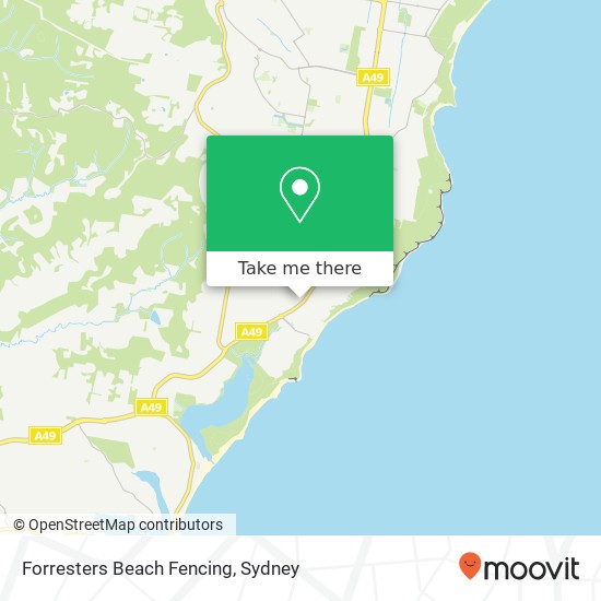 Forresters Beach Fencing map