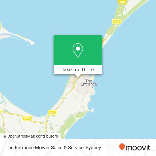 The Entrance Mower Sales & Service map