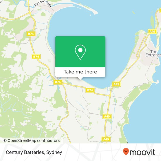 Century Batteries map