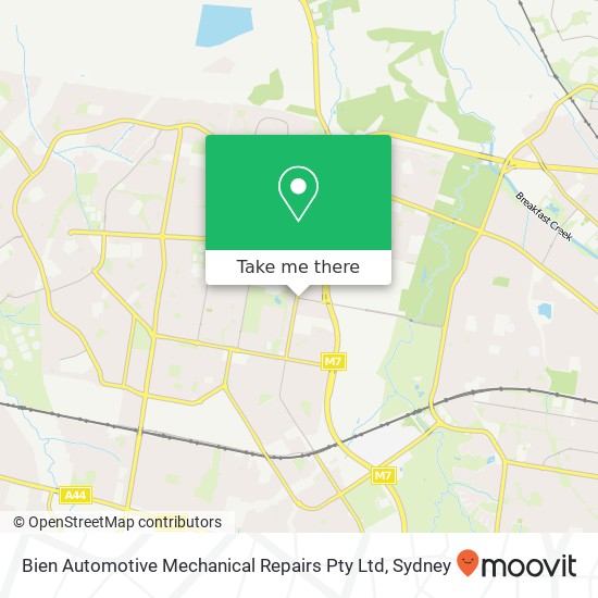 Bien Automotive Mechanical Repairs Pty Ltd map