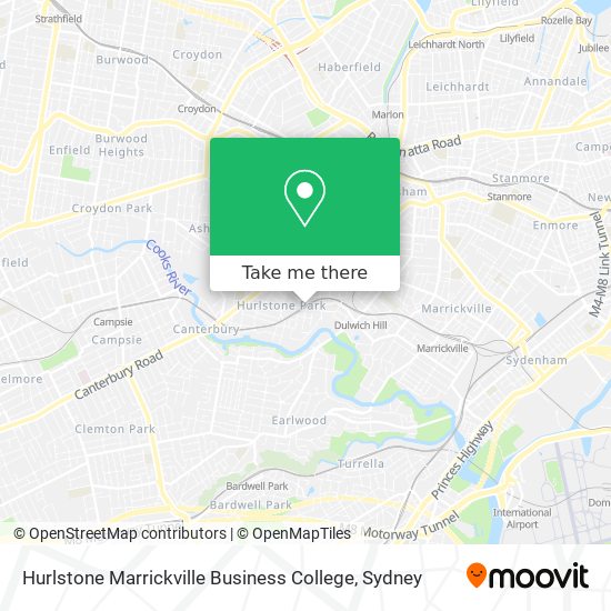 Hurlstone Marrickville Business College map