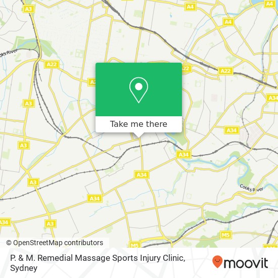 P. & M. Remedial Massage Sports Injury Clinic map