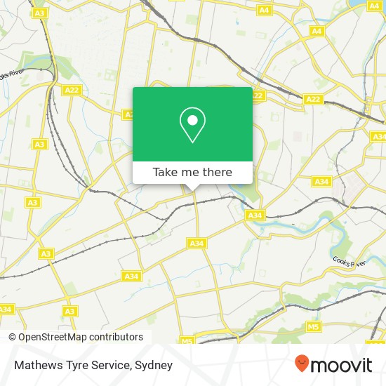 Mathews Tyre Service map