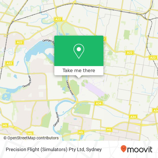 Mapa Precision Flight (Simulators) Pty Ltd