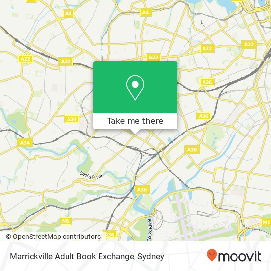 Marrickville Adult Book Exchange map