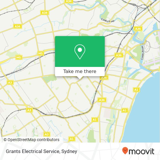 Grants Electrical Service map