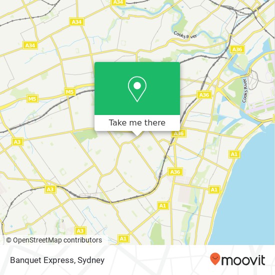 Banquet Express map