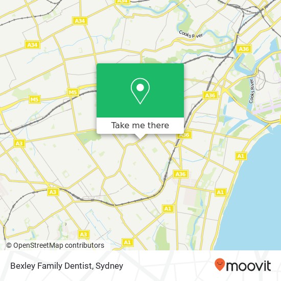 Bexley Family Dentist map