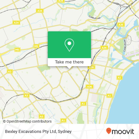 Mapa Bexley Excavations Pty Ltd