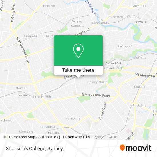 St Ursula's College map