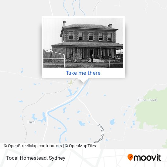 Tocal Homestead map